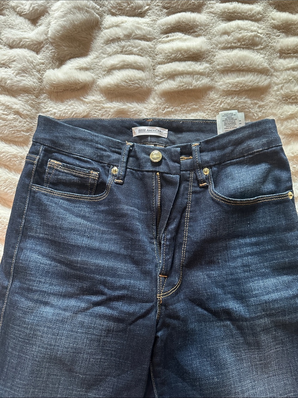 Good American Good Waist Dark Wash Skinny Jeans Size 27/4